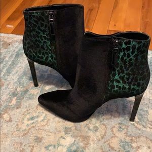 NWOT Iridescent Suede Bootie